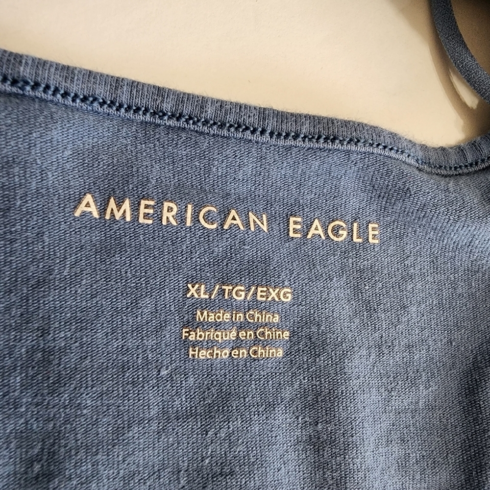 American Eagle Outfitters Blue Cropped Cross Back Cami Tank Top XL - Picture 10 of 13